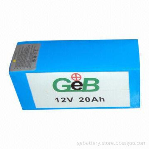12V 20Ah Lithium-ion Battery Pack, 7A Continuous Discharge Current, 20A Maximum discharge current